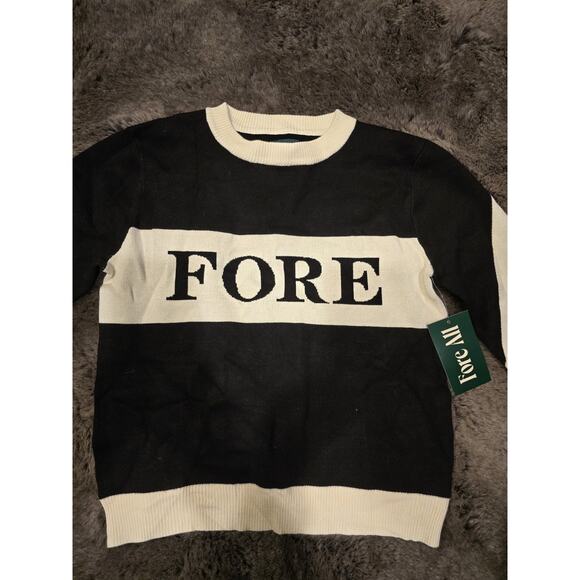 Fore All Womens Sweater Black/White Size Large NWT Golf - Picture 4 of 7